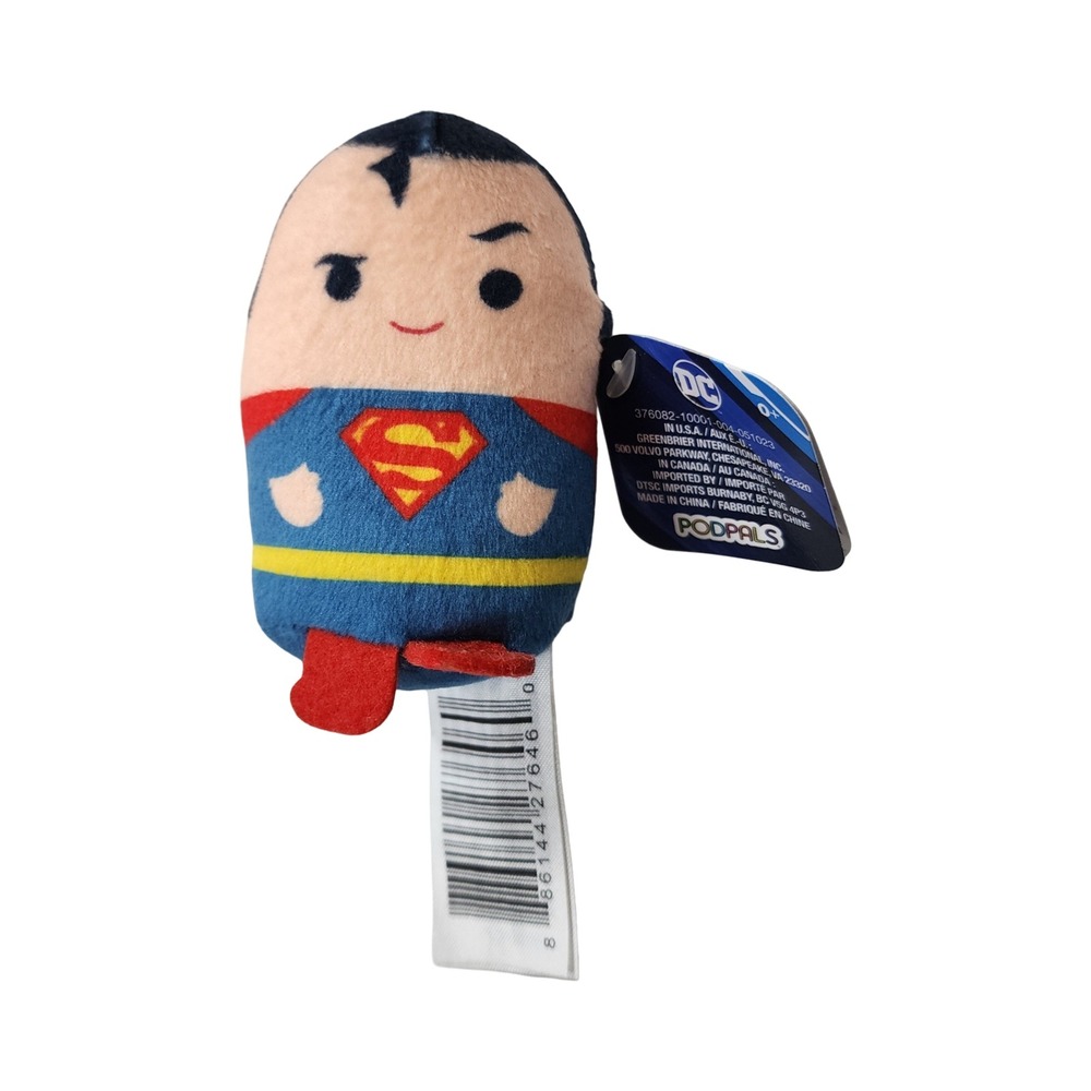 DC Comics Superman PodPals Plush Mini Toy Blue Red Yellow 3.5 Inch 2023 NEW